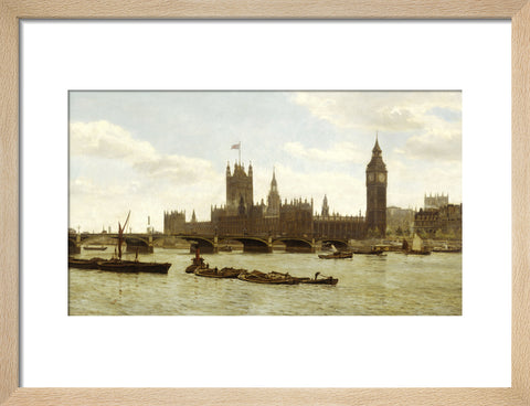 Westminster Bridge and the Houses of Parliament from the River 1890
