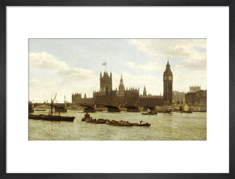 Westminster Bridge and the Houses of Parliament from the River 1890