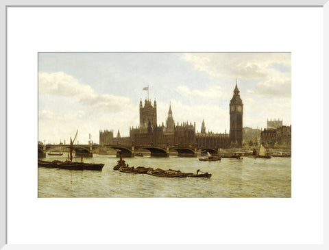 Westminster Bridge and the Houses of Parliament from the River 1890