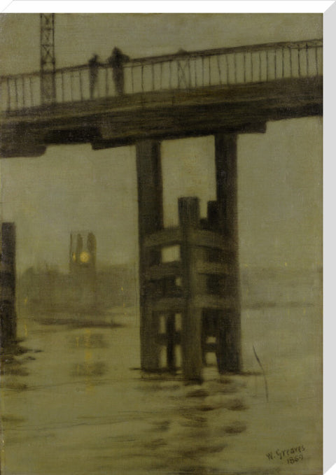 Battersea Bridge - Misty Moonlight 1869