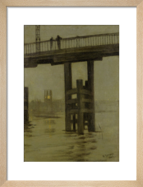 Battersea Bridge - Misty Moonlight 1869