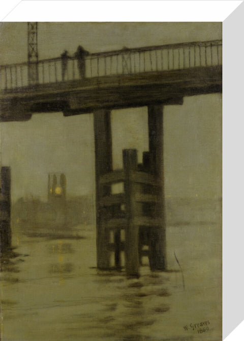 Battersea Bridge - Misty Moonlight 1869