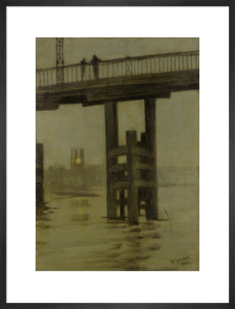 Battersea Bridge - Misty Moonlight 1869