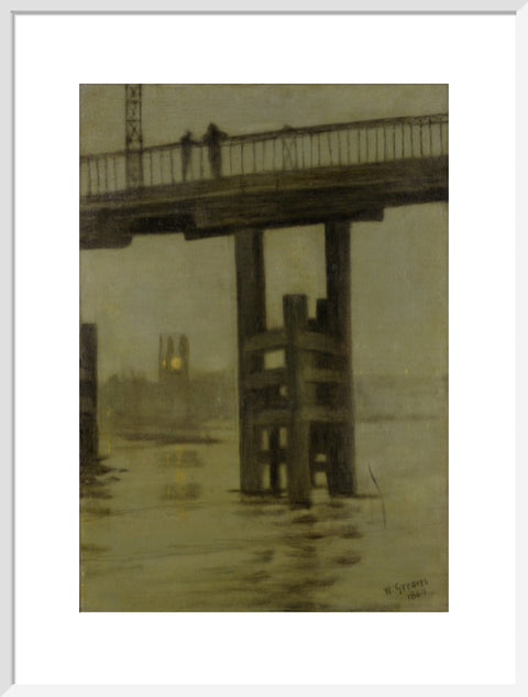 Battersea Bridge - Misty Moonlight 1869