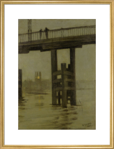 Battersea Bridge - Misty Moonlight 1869