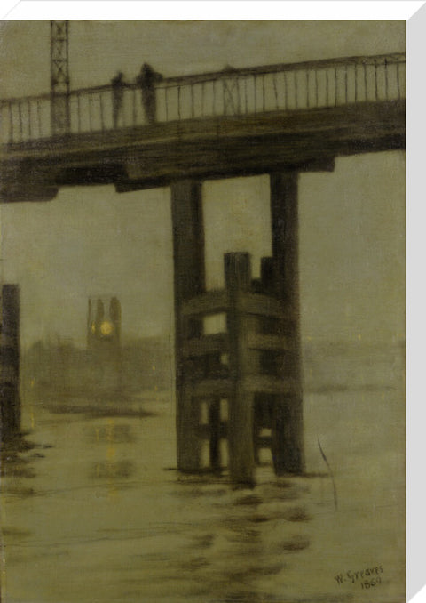 Battersea Bridge - Misty Moonlight 1869