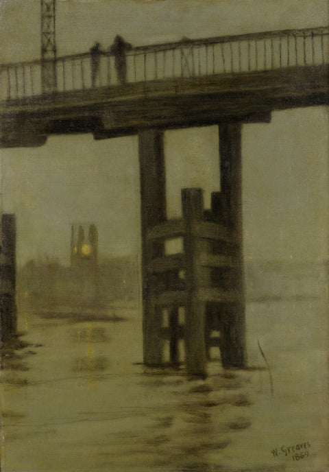 Battersea Bridge - Misty Moonlight 1869