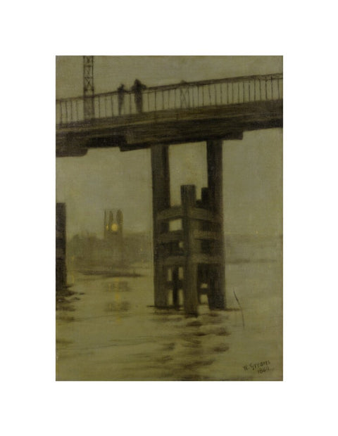 Battersea Bridge - Misty Moonlight 1869