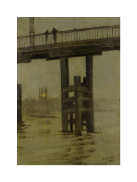 Battersea Bridge - Misty Moonlight 1869