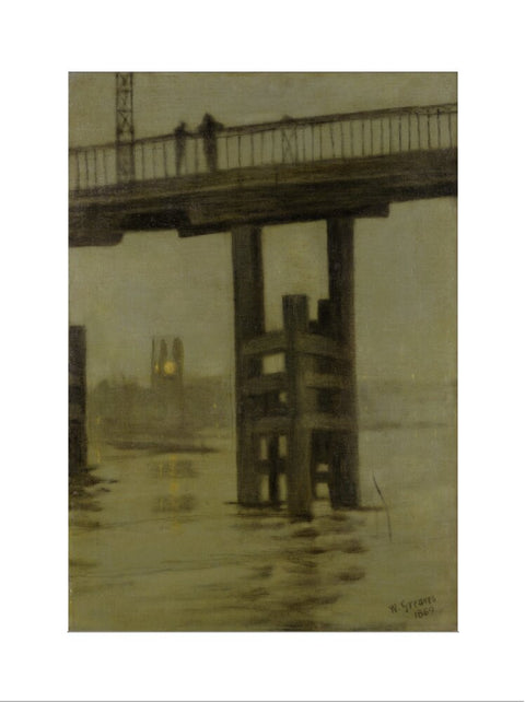 Battersea Bridge - Misty Moonlight 1869