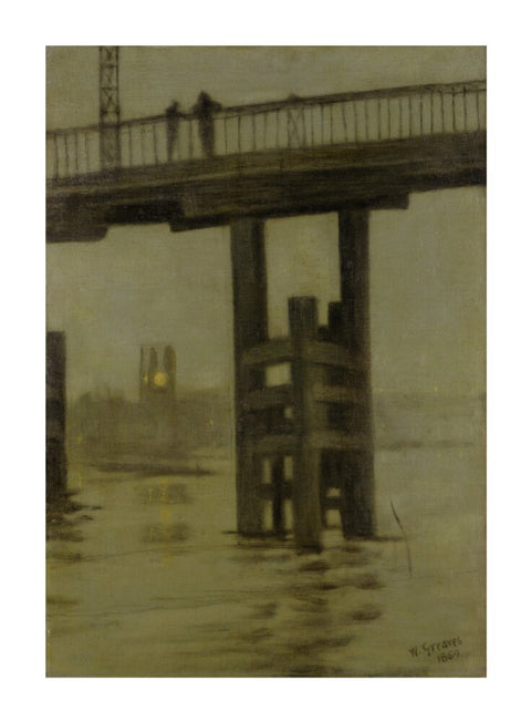 Battersea Bridge - Misty Moonlight 1869