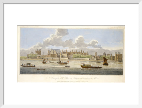 A View of the Old Palace at Hampton Court from the Thames: 18th century