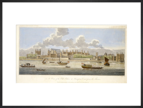 A View of the Old Palace at Hampton Court from the Thames: 18th century