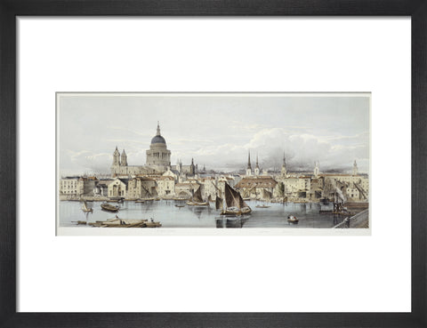 A view of the Thames and St Paul's: 19th century