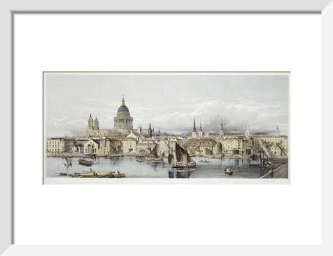 A view of the Thames and St Paul's: 19th century