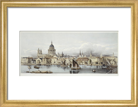 A view of the Thames and St Paul's: 19th century