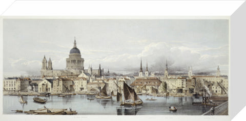 A view of the Thames and St Paul's 19th century