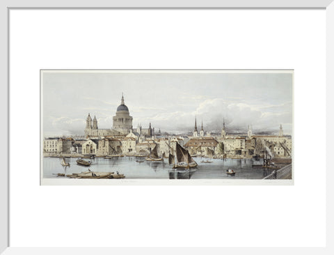 A view of the Thames and St Paul's: 19th century