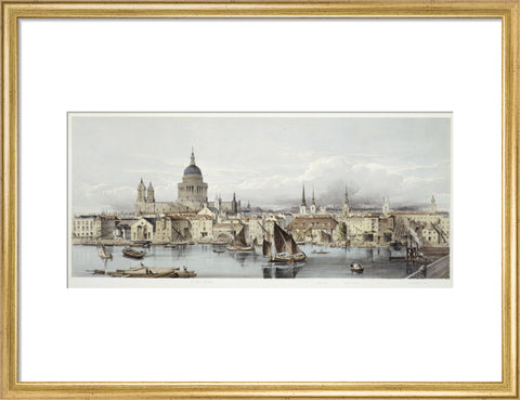 A view of the Thames and St Paul's: 19th century