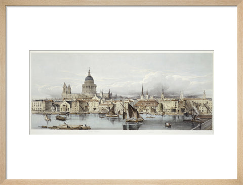 A view of the Thames and St Paul's: 19th century