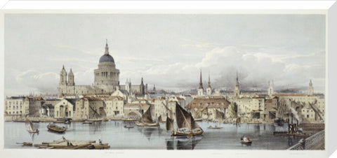 A view of the Thames and St Paul's 19th century