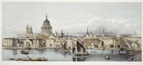 A view of the Thames and St Paul's 19th century