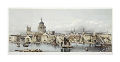 A view of the Thames and St Paul's 19th century