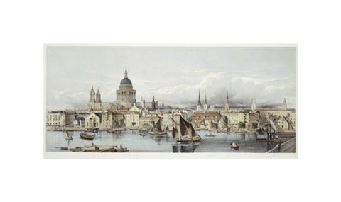 A view of the Thames and St Paul's 19th century