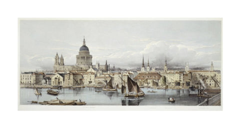 A view of the Thames and St Paul's 19th century