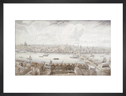 New London Bridge and the City from the tower of Southwark Cathedral 1835