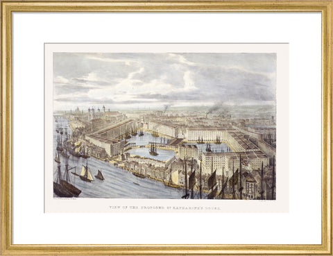 View of the proposed St. Katharine's Docks 19th century