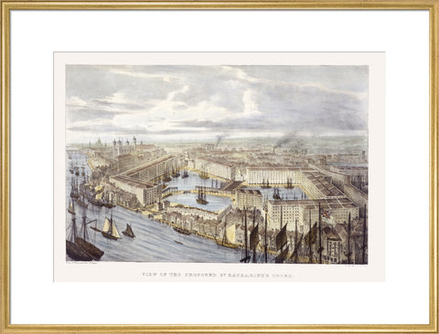 View of the proposed St. Katharine's Docks 19th century