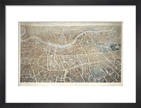 A Balloon View of London as seen from Hampstead 1851