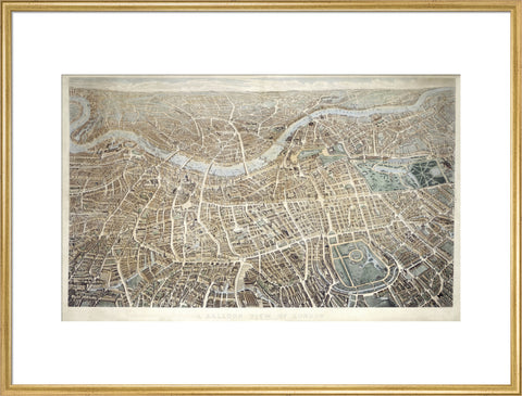 A Balloon View of London as seen from Hampstead 1851