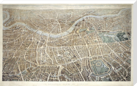 A Balloon View of London as seen from Hampstead 1851