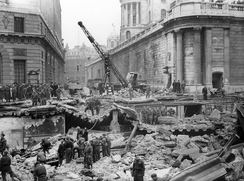 Bomb Damage at the Bank underground station 1941