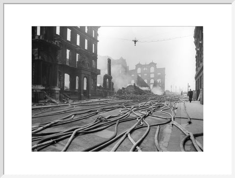 Bomb Damage at Queen Street Place 1941
