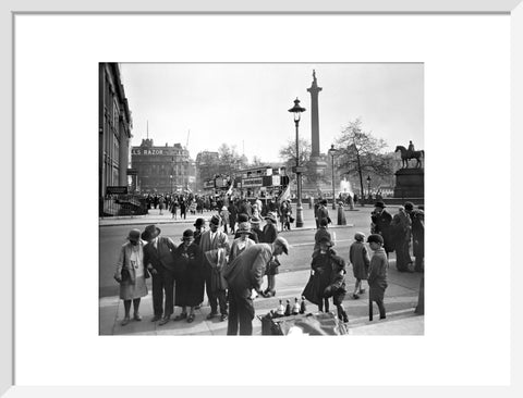View of Nelson's Column and East side of Trafalgar Square 20th century