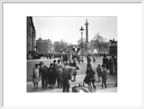 View of Nelson's Column and East side of Trafalgar Square 20th century