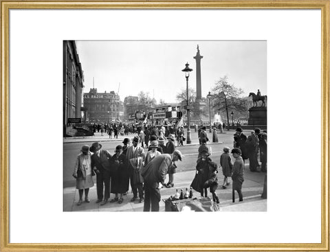 View of Nelson's Column and East side of Trafalgar Square 20th century