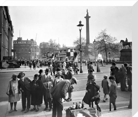 View of Nelson's Column and East side of Trafalgar Square 20th century