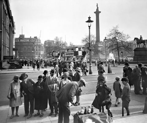 View of Nelson's Column and East side of Trafalgar Square 20th century