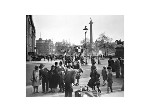 View of Nelson's Column and East side of Trafalgar Square 20th century