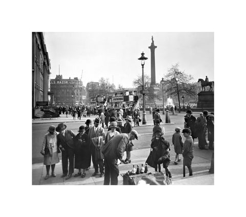 View of Nelson's Column and East side of Trafalgar Square 20th century