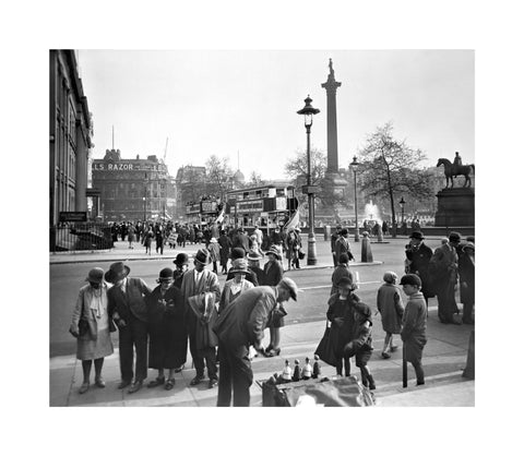 View of Nelson's Column and East side of Trafalgar Square 20th century