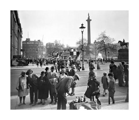 View of Nelson's Column and East side of Trafalgar Square 20th century