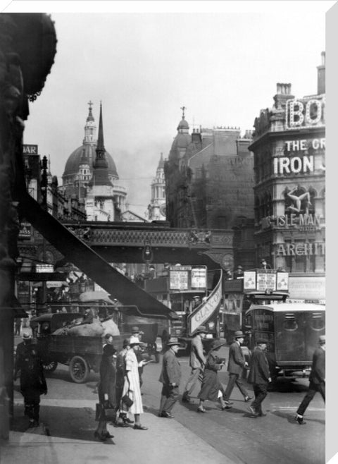 Ludgate Hill from Circus- railway bridge 20th century