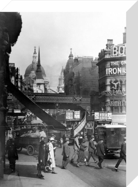 Ludgate Hill from Circus- railway bridge 20th century