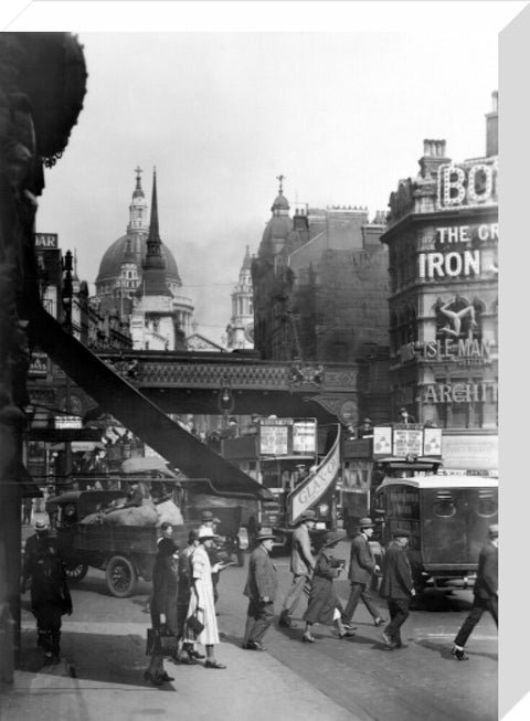 Ludgate Hill from Circus- railway bridge 20th century