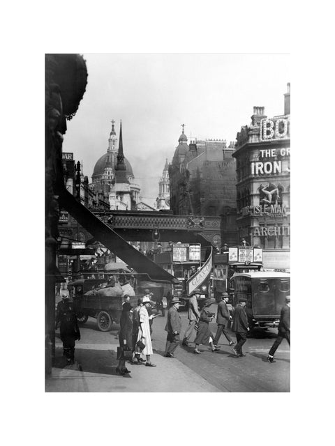 Ludgate Hill from Circus- railway bridge 20th century